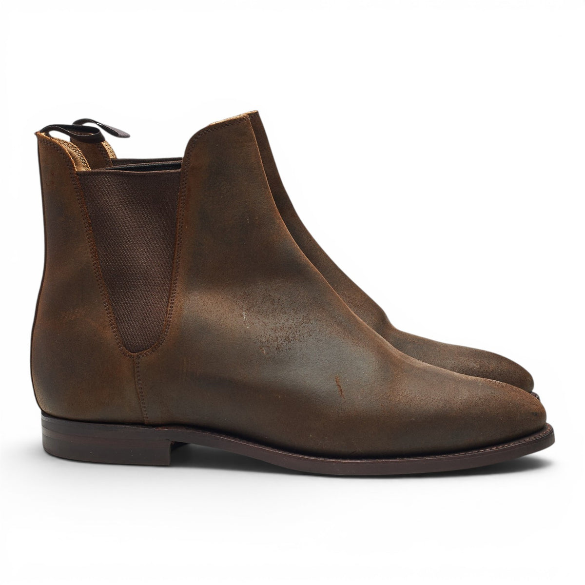 Women's 'Rachel' Dark Brown Rough-Out Suede Chelsea Boots UK 7 C