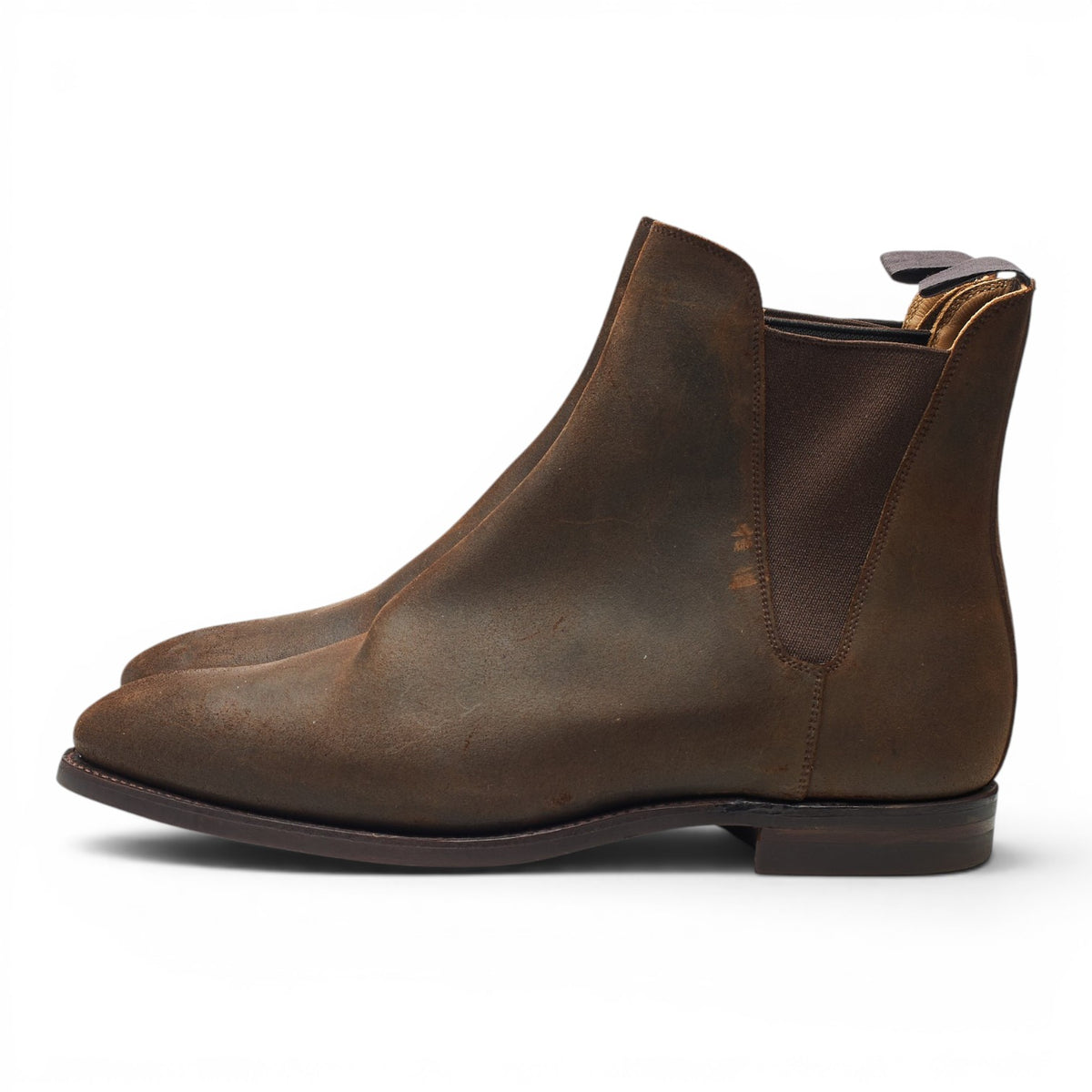 Women's 'Rachel' Dark Brown Rough-Out Suede Chelsea Boots UK 7 C