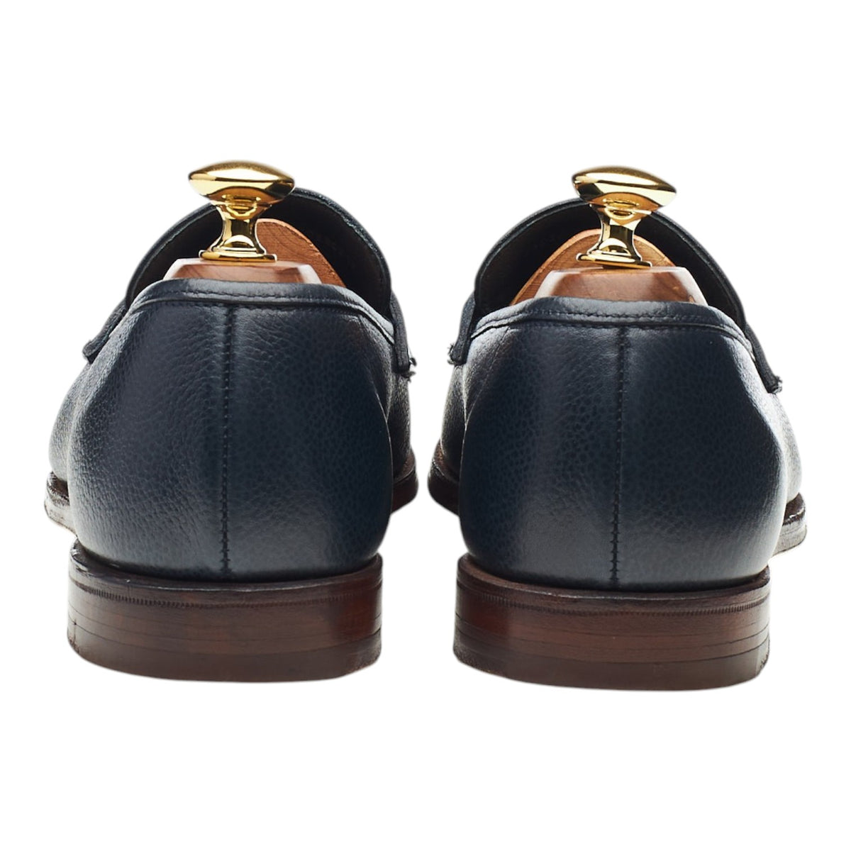 'Richmond 2' Navy Blue Grain Leather Loafers UK 6.5 E