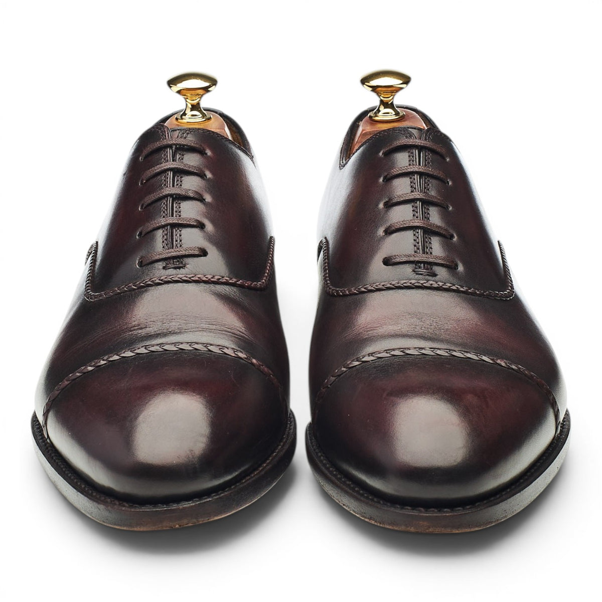 Dark Brown Patina Leather Oxford UK 9 EU 43