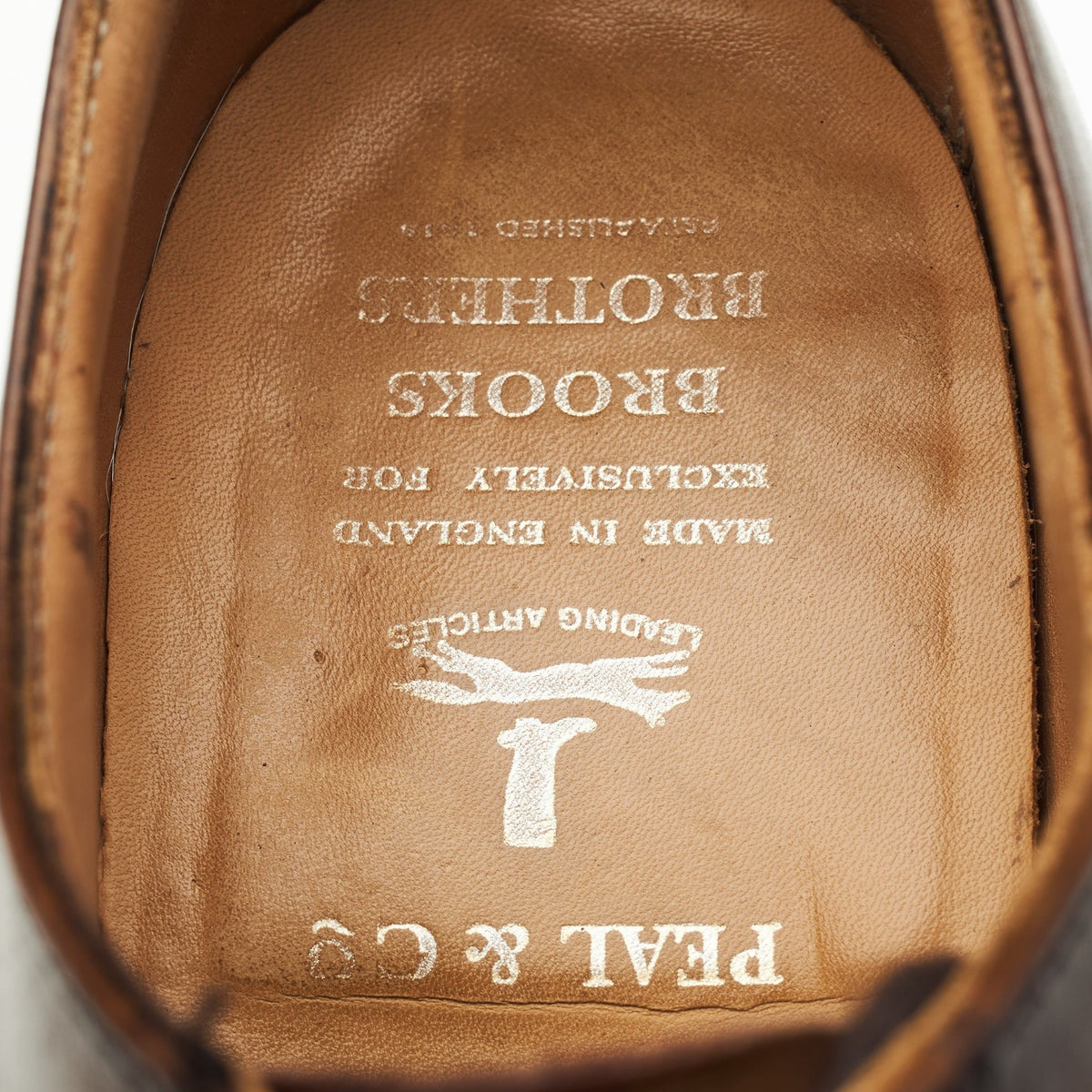 Peal & Co Dark Brown Leather Oxford UK 7.5 US 8 E