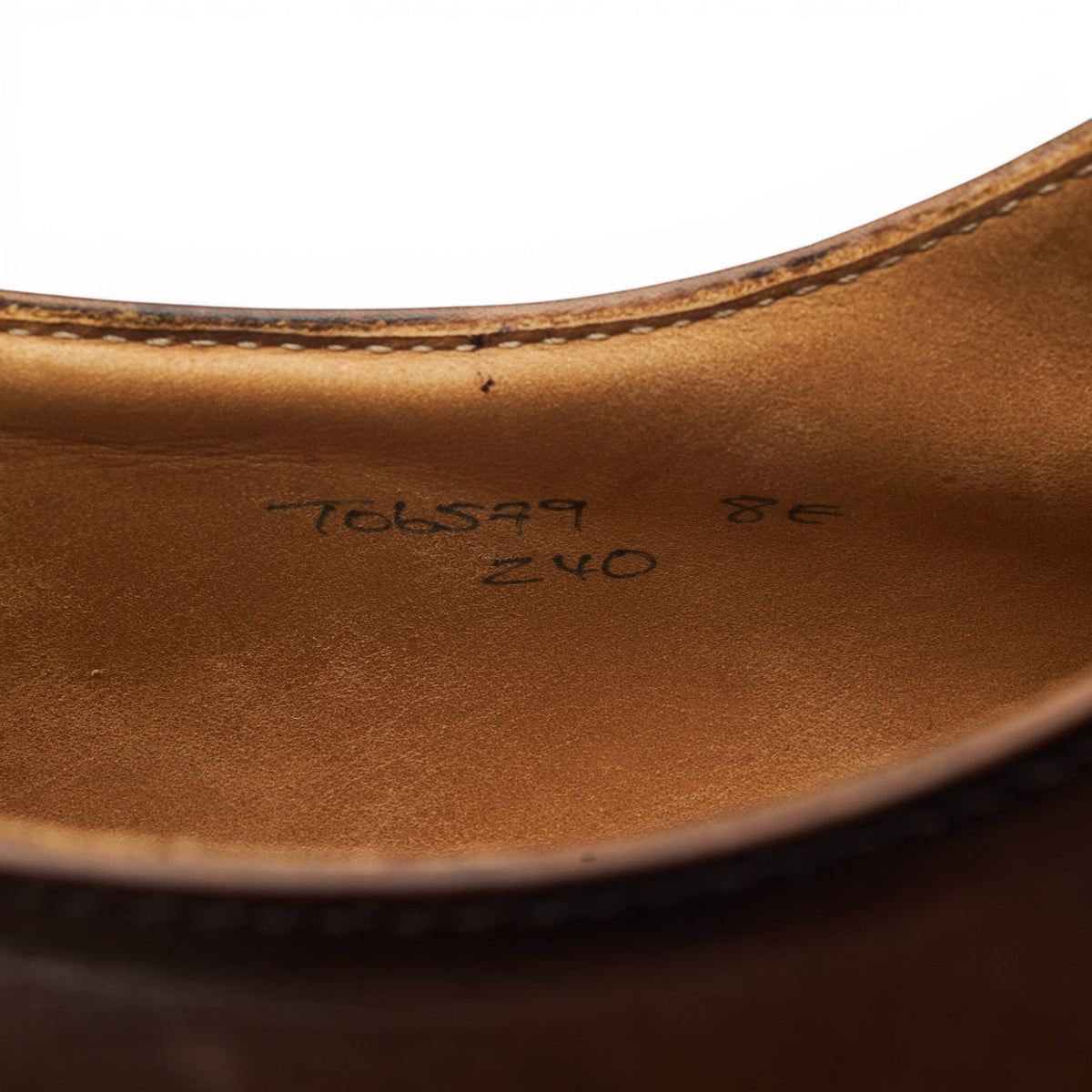 Peal & Co Dark Brown Leather Oxford UK 7.5 US 8 E