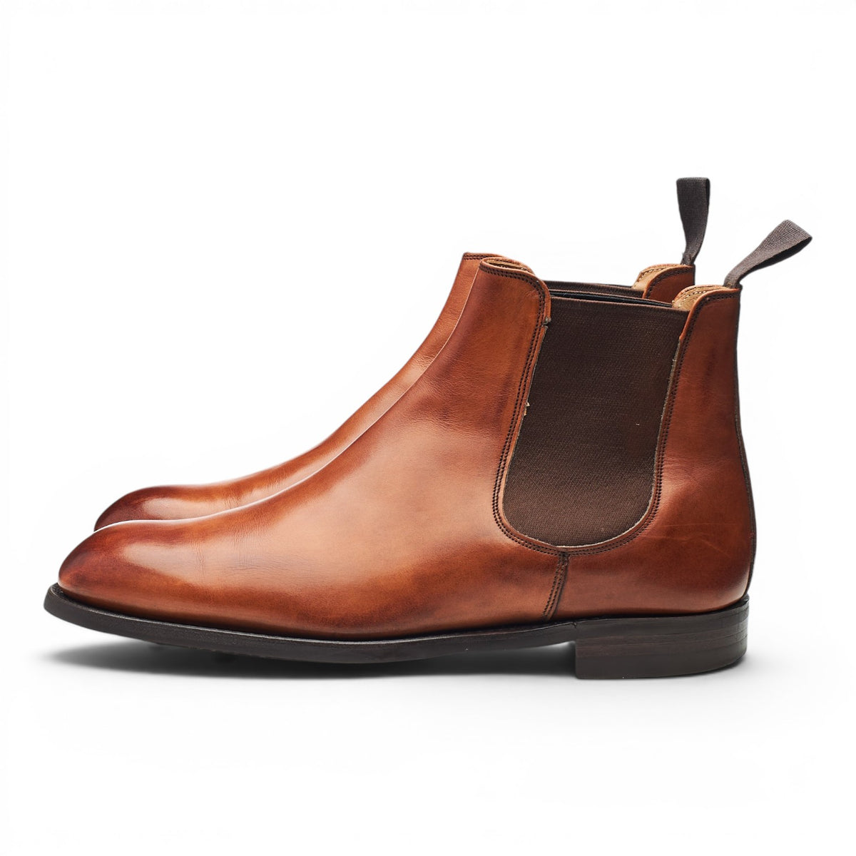 Ducker & Son 'Duc' Tan Brown Leather Chelsea Boots UK 8.5 F
