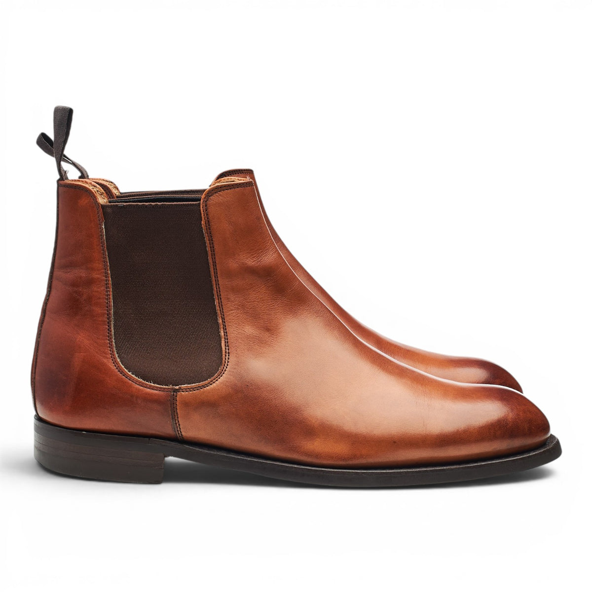 Ducker & Son 'Duc' Tan Brown Leather Chelsea Boots UK 8.5 F