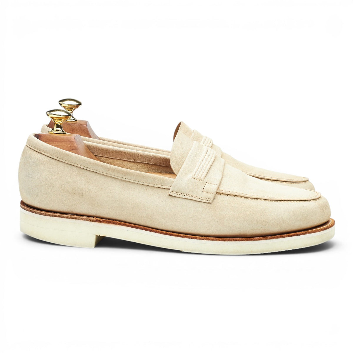 'Tore' Stone Suede Loafers UK 7.5 E