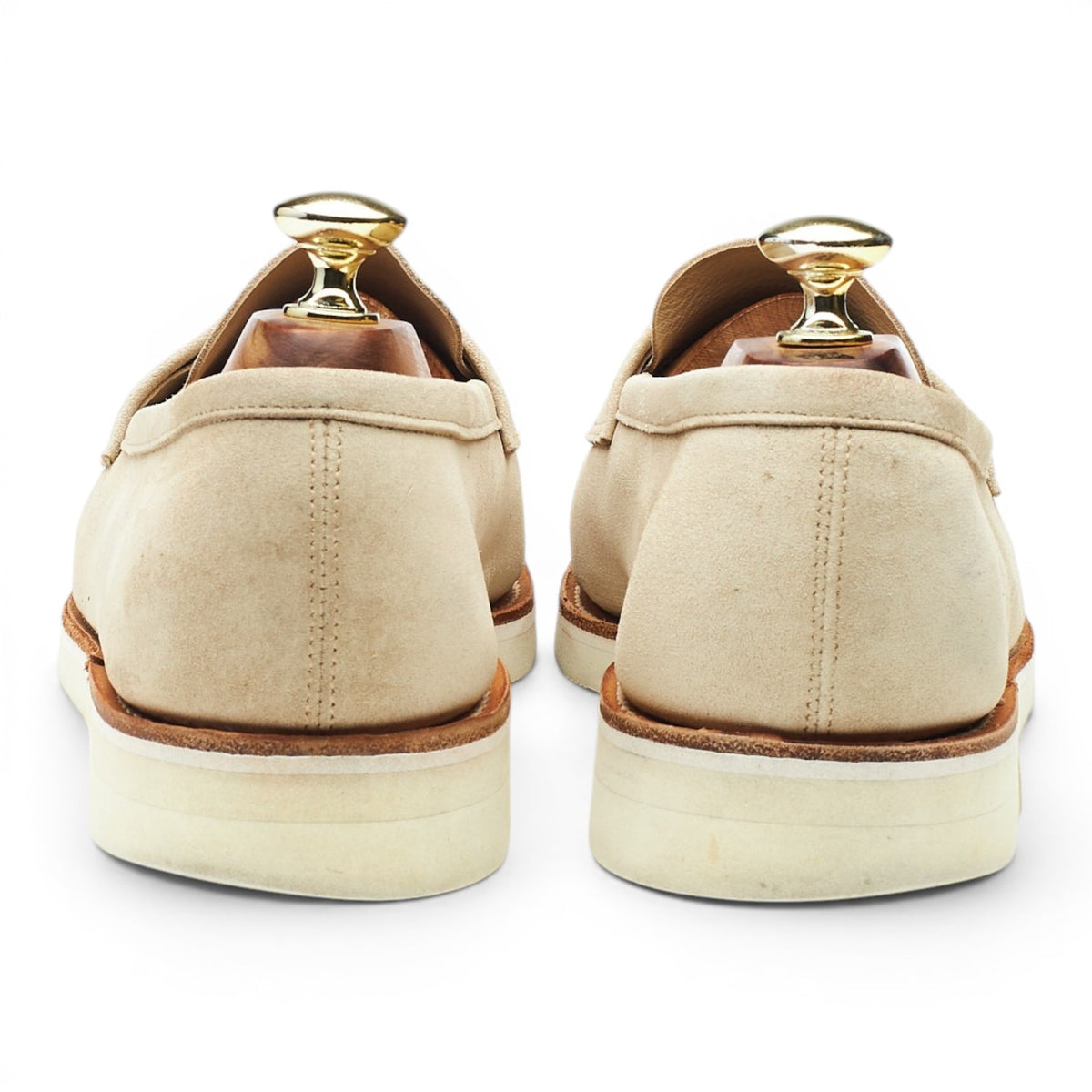 'Tore' Stone Suede Loafers UK 7.5 E