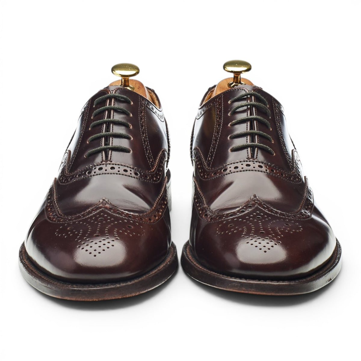 'Boston' Dark Brown Leather Oxford Brogues UK 8 G