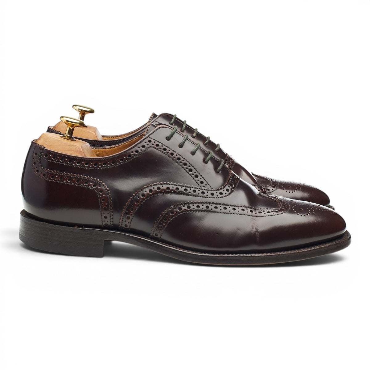 'Boston' Dark Brown Leather Oxford Brogues UK 8 G