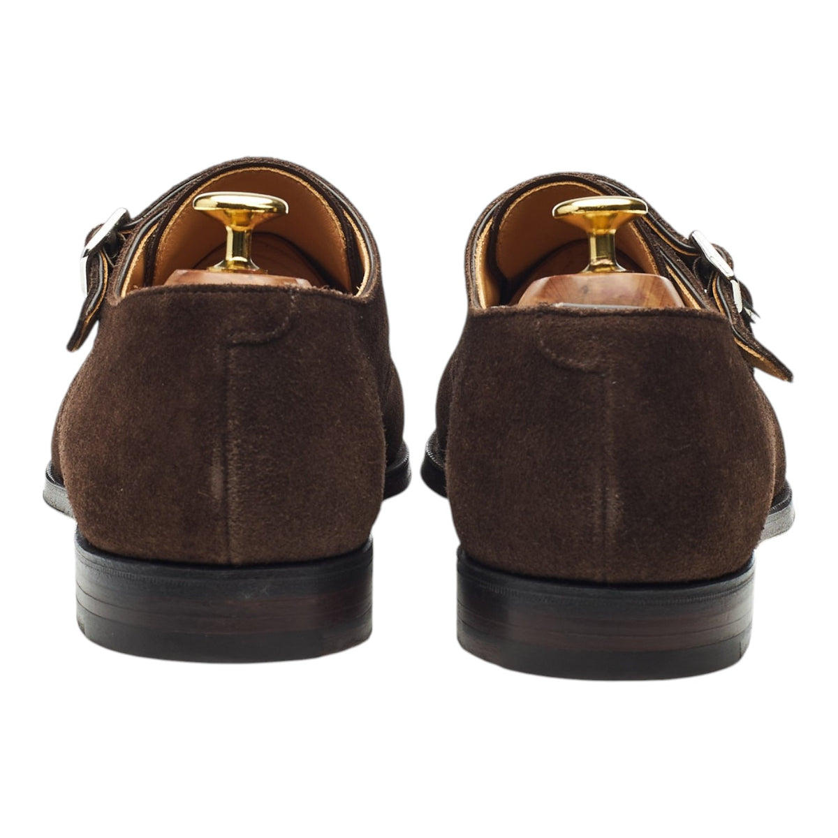 'Lowndes' Dark Brown Suede Double Monk Strap UK 8.5 E
