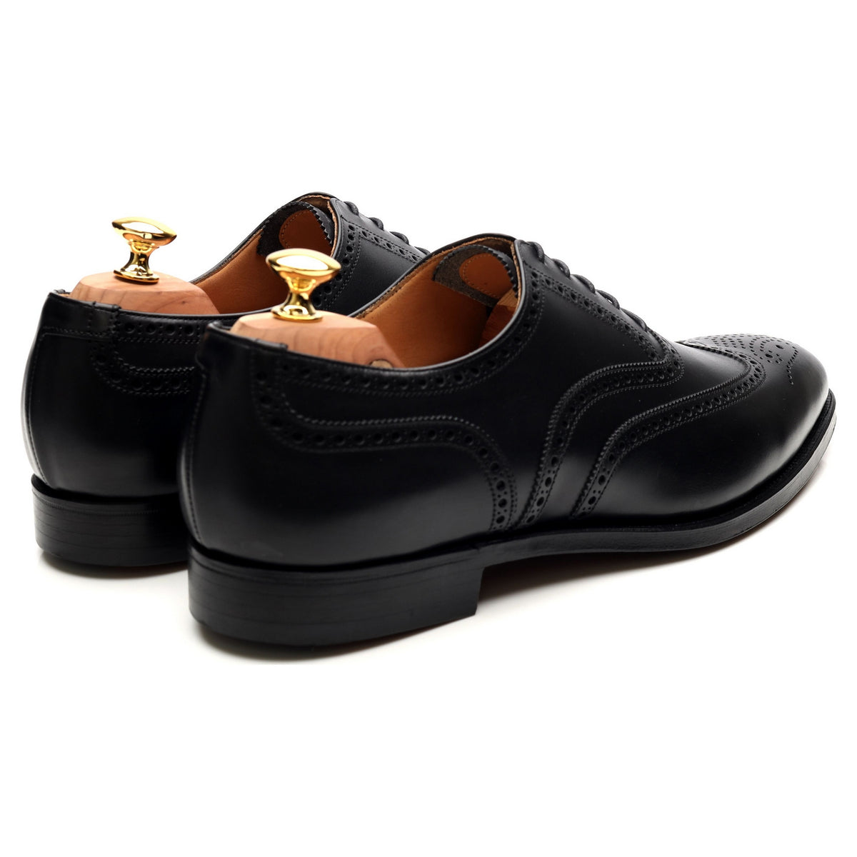 &#39;Finsbury&#39; Black Leather Brogues UK 11 E