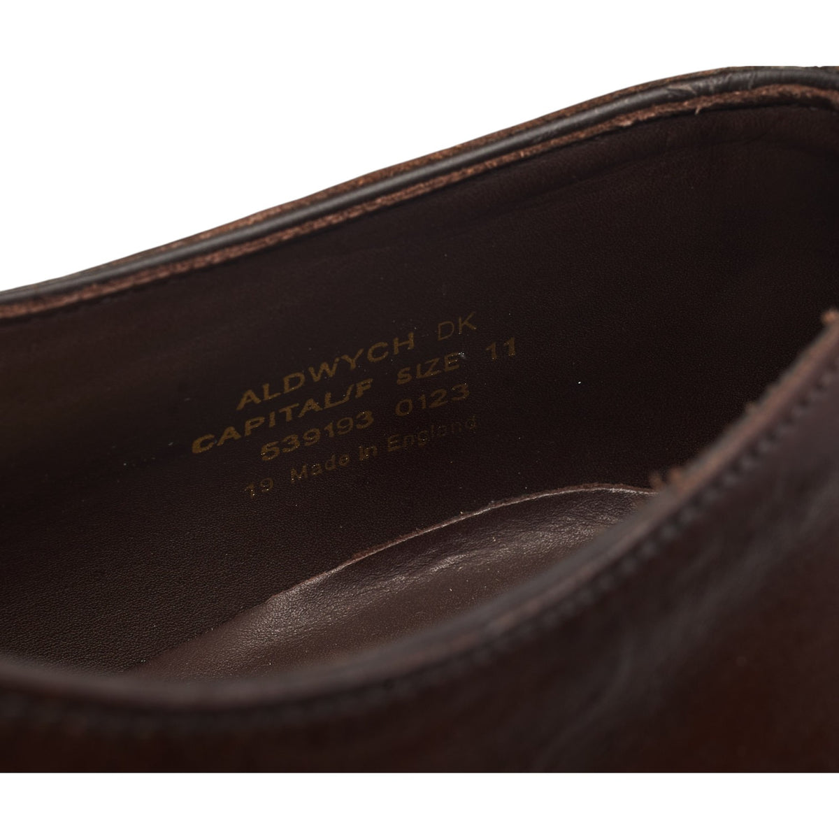 1880 'Aldwych' Dark Brown Leather Oxford UK 11 F