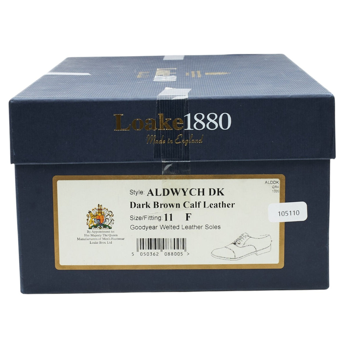1880 'Aldwych' Dark Brown Leather Oxford UK 11 F