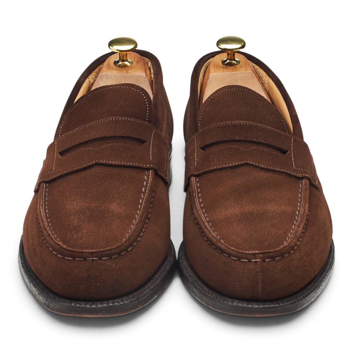 'Darwin' Brown Suede Split Toe Loafers UK 9 F