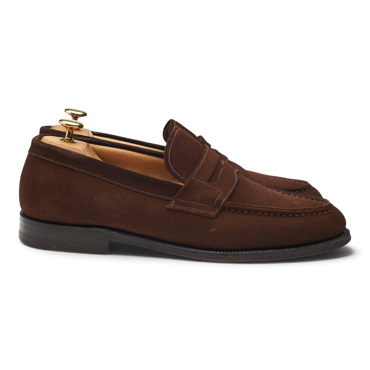 'Darwin' Brown Suede Split Toe Loafers UK 9 F