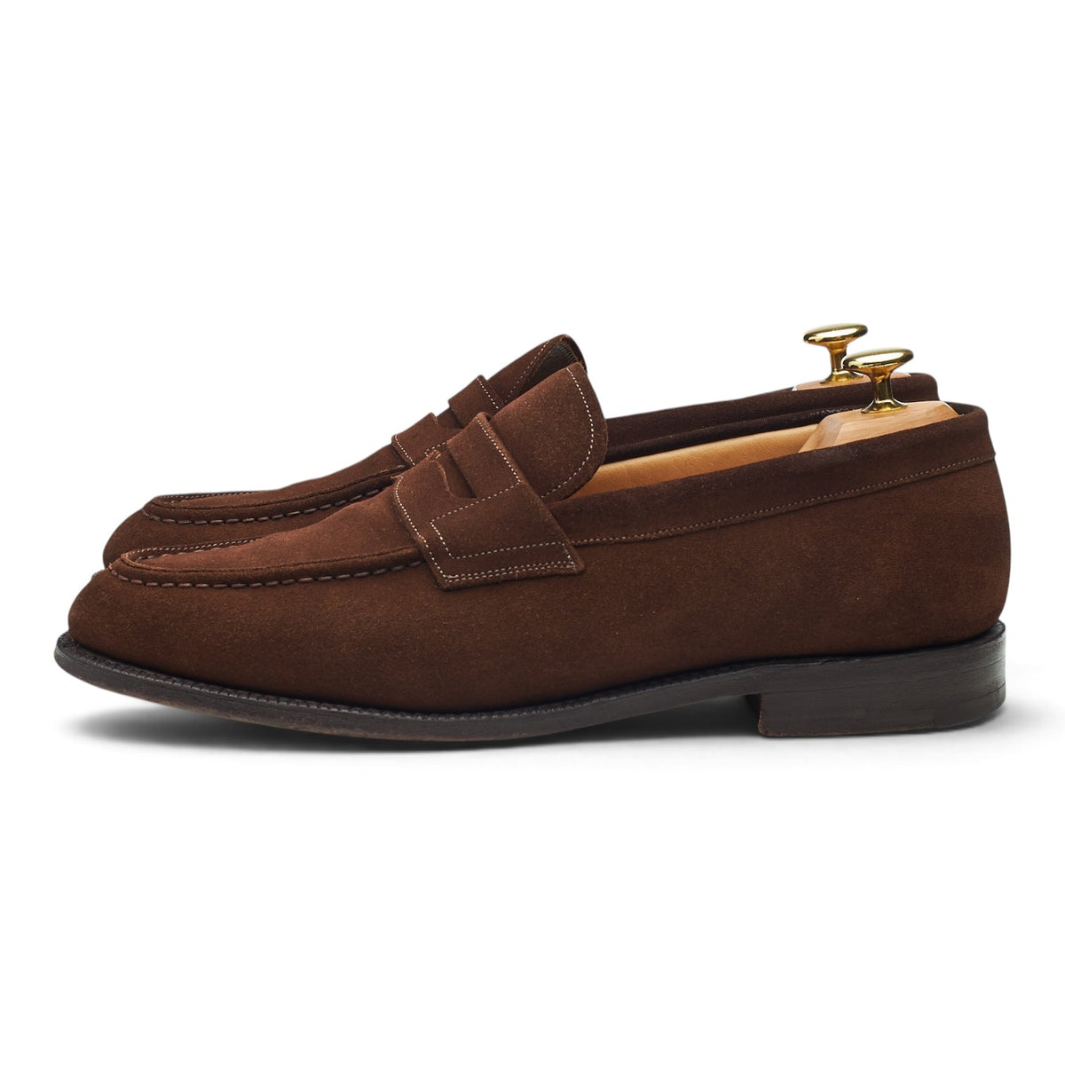 'Darwin' Brown Suede Split Toe Loafers UK 9 F