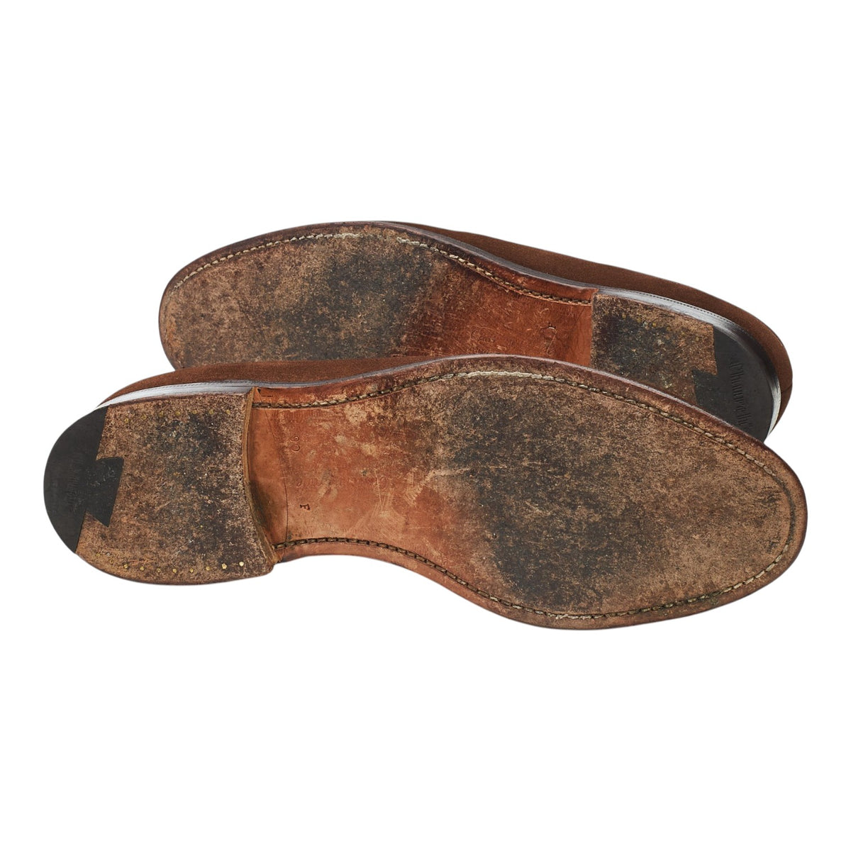 'Darwin' Brown Suede Split Toe Loafers UK 9 F
