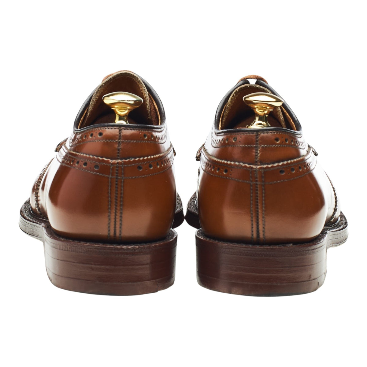 'Grafton' Tan Brown Leather Derby Brogues UK 8.5 F