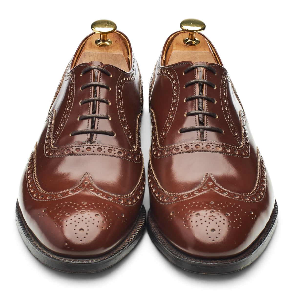 'Hickstead' Brown Leather Oxford Brogues UK 8 F