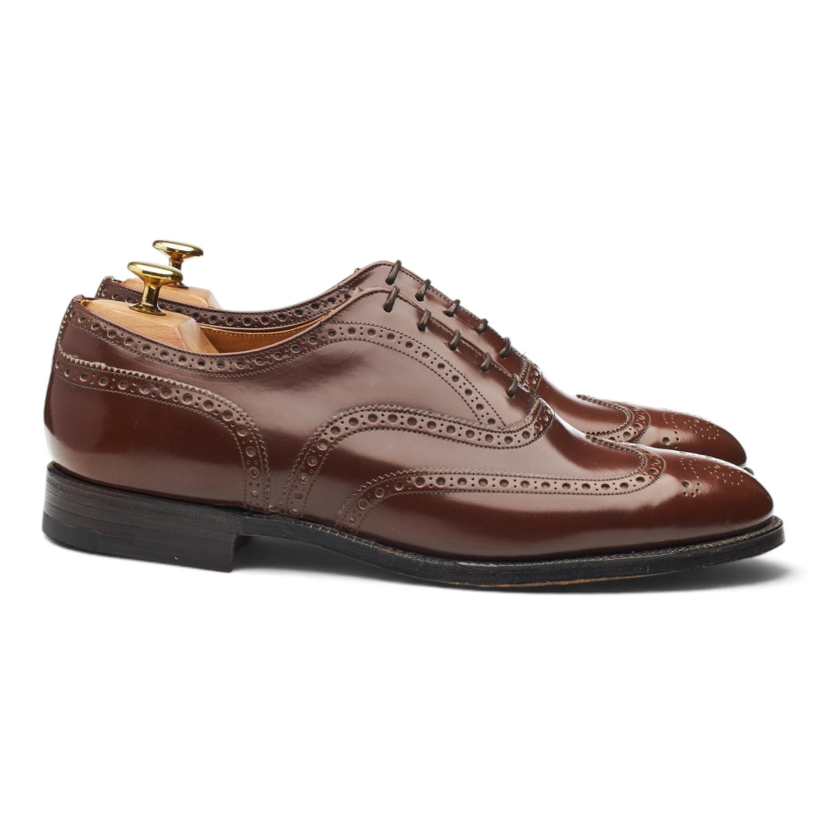 'Hickstead' Brown Leather Oxford Brogues UK 8 F