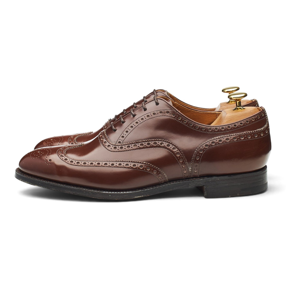 'Hickstead' Brown Leather Oxford Brogues UK 8 F