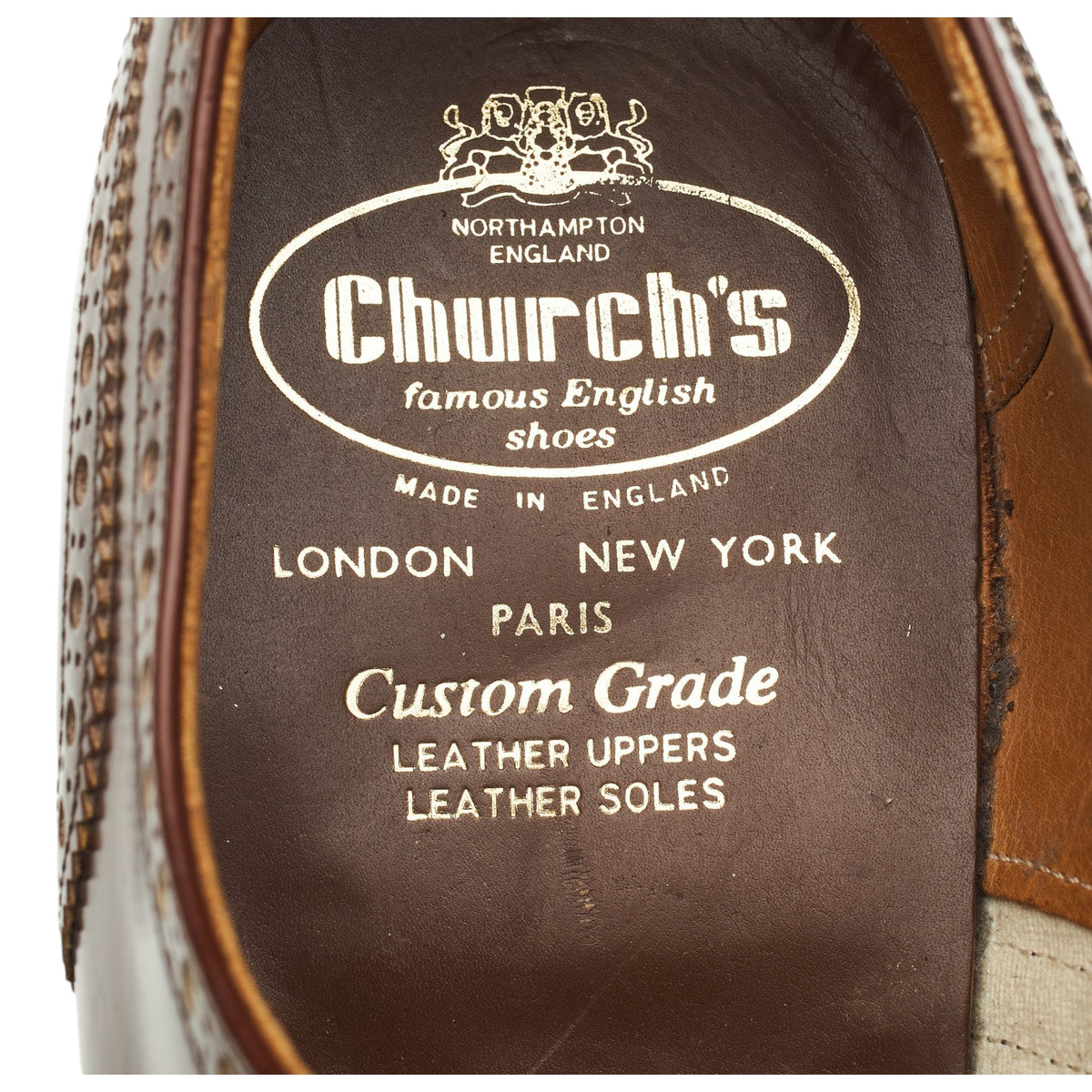 'Hickstead' Brown Leather Oxford Brogues UK 8 F