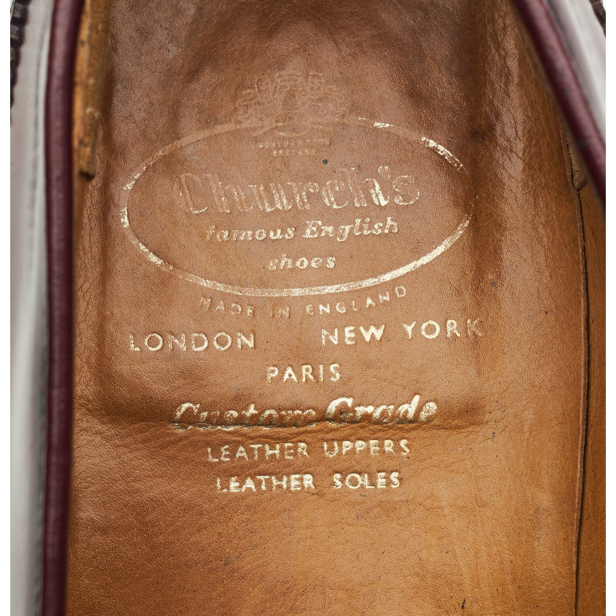 'Madison' Burgundy Leather Brogue Tassel Loafers UK 10 F