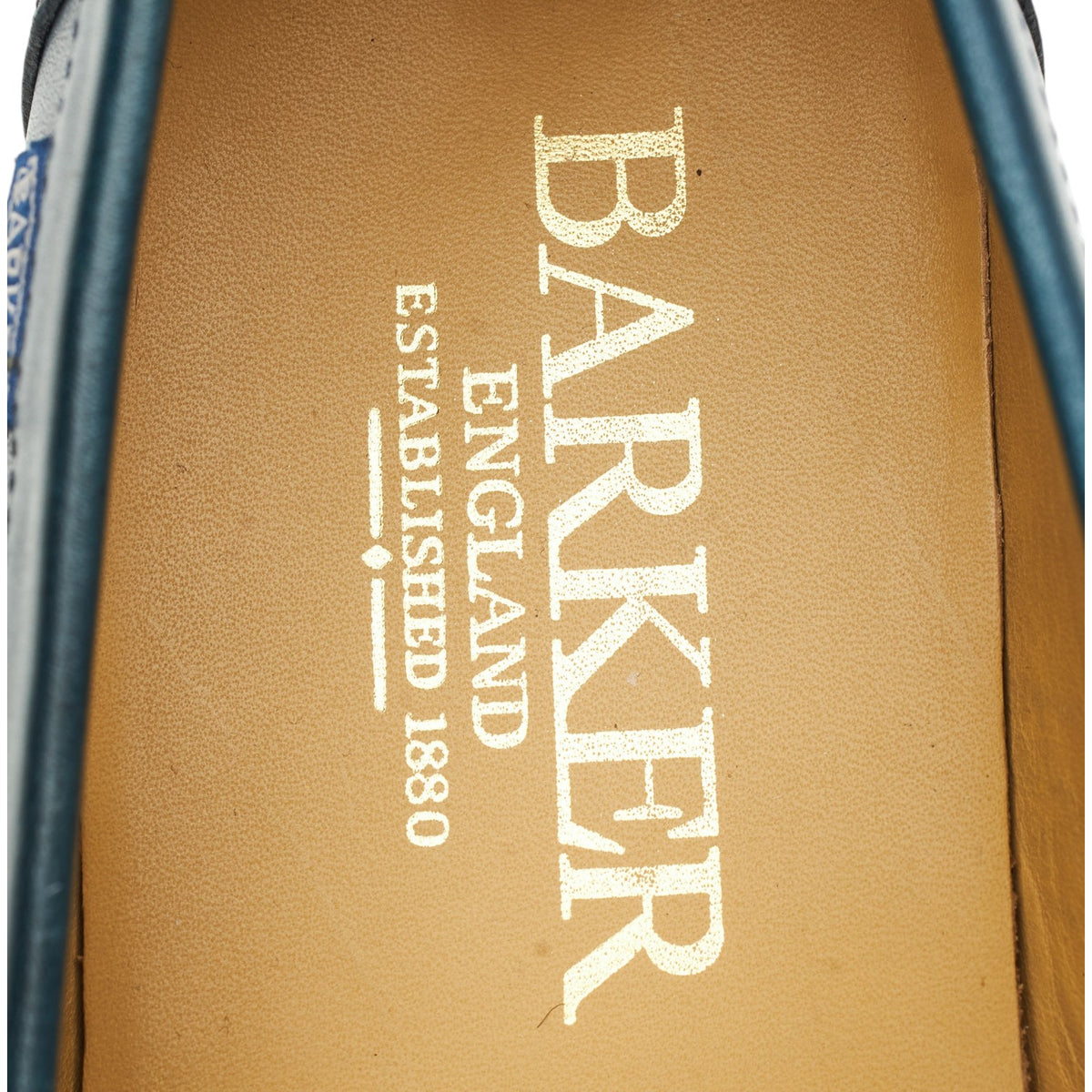 'Jamie' Blue Leather Driving Loafers UK 9