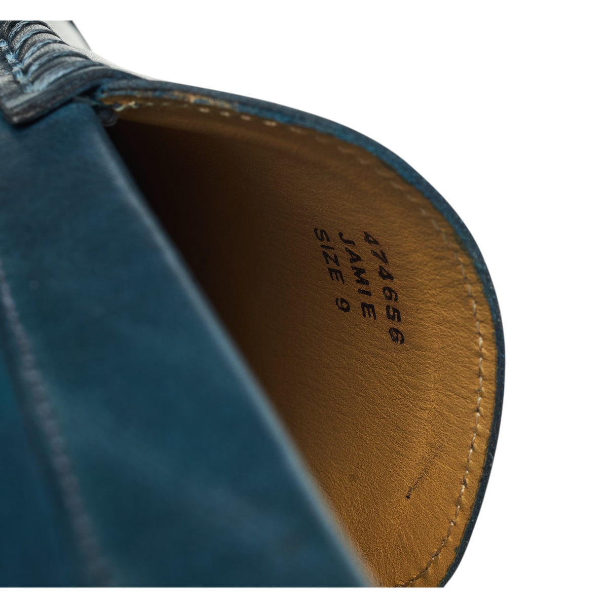 'Jamie' Blue Leather Driving Loafers UK 9