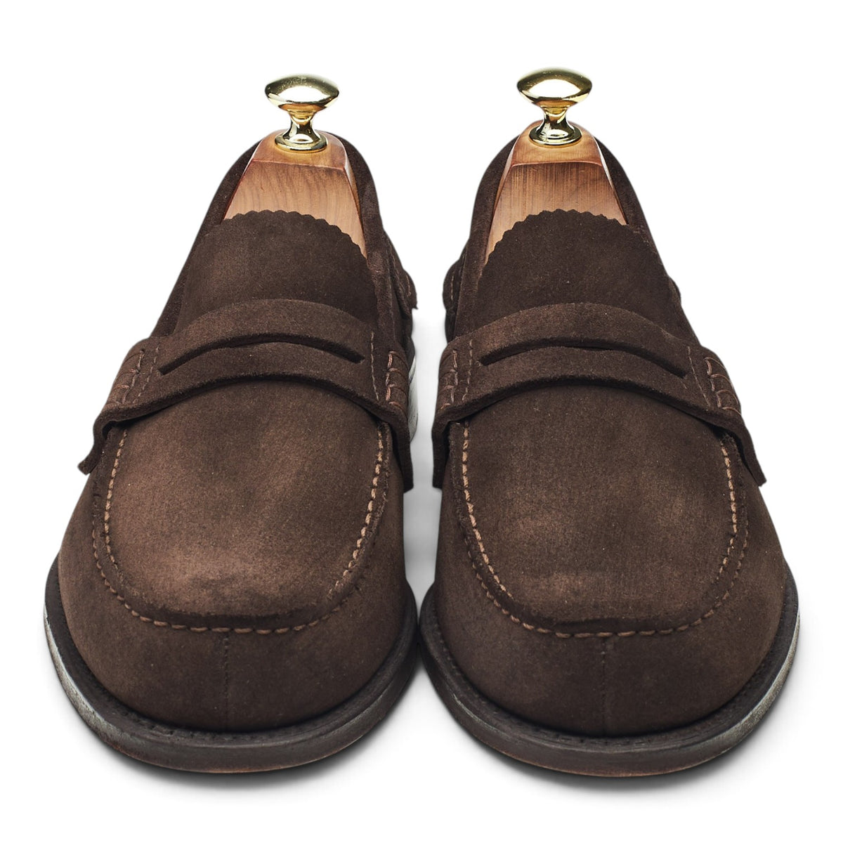 'Pembrey' Dark Brown Suede Unlined Loafers UK 7.5 G