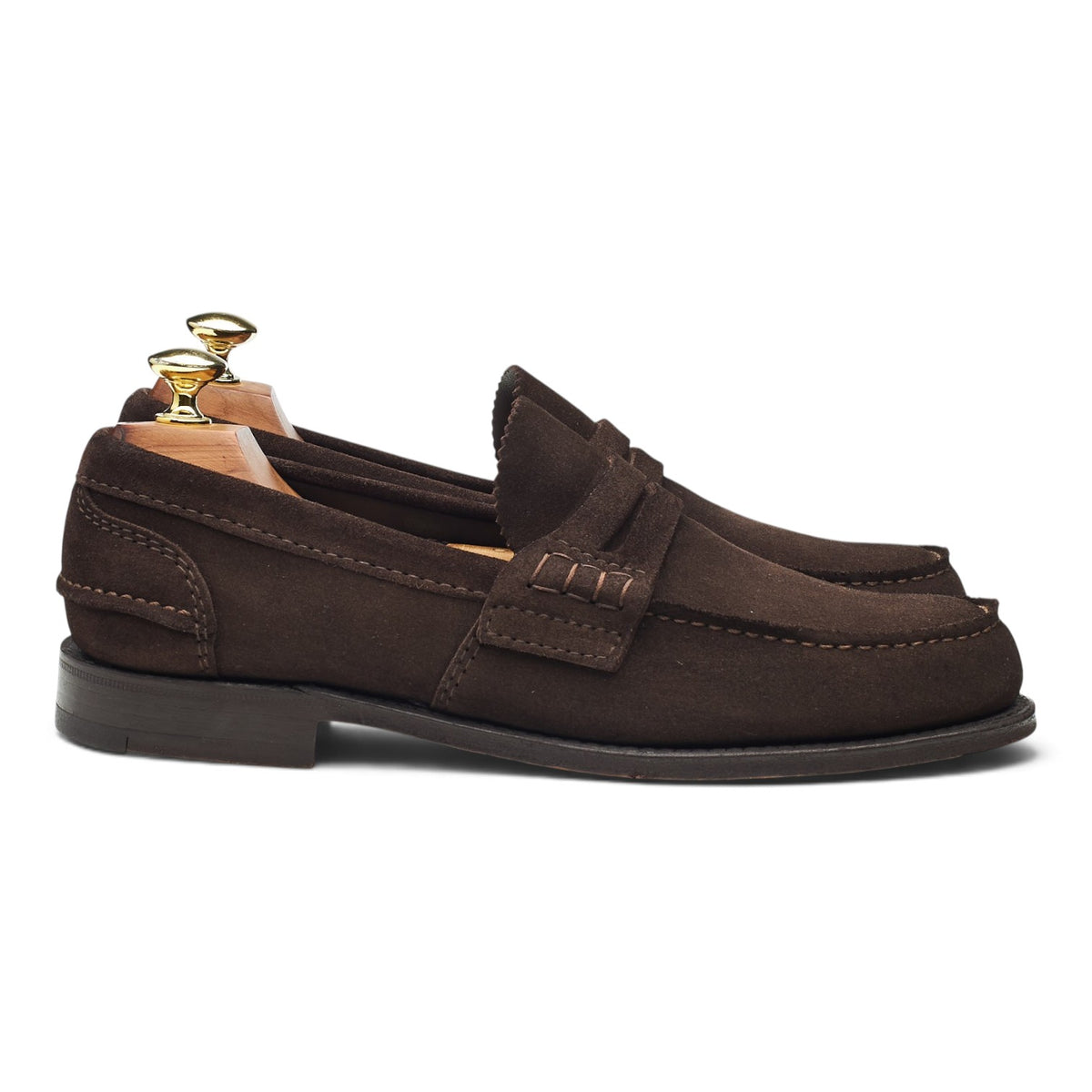 'Pembrey' Dark Brown Suede Unlined Loafers UK 7.5 G