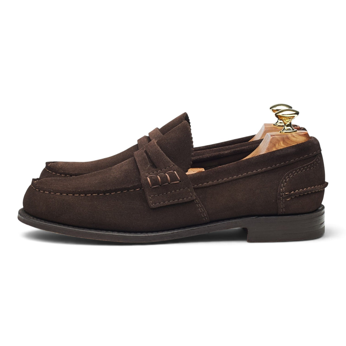 'Pembrey' Dark Brown Suede Unlined Loafers UK 7.5 G