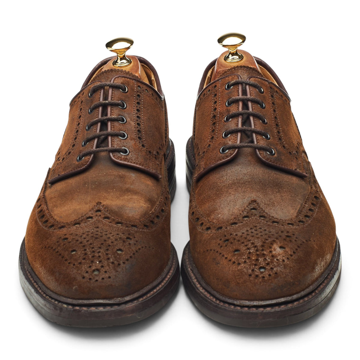 'Cardigan 4' Dark Brown Rough Out Suede Derby Brogues UK 10 E