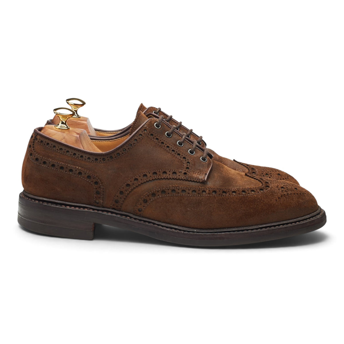 'Cardigan 4' Dark Brown Rough Out Suede Derby Brogues UK 10 E