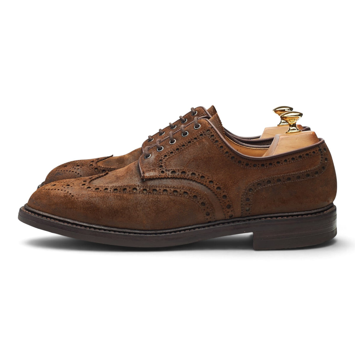'Cardigan 4' Dark Brown Rough Out Suede Derby Brogues UK 10 E