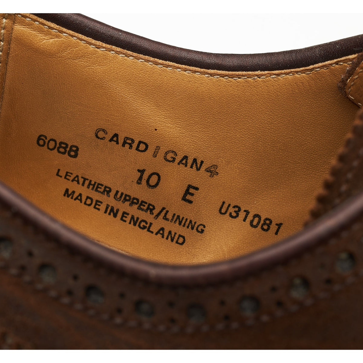 'Cardigan 4' Dark Brown Rough Out Suede Derby Brogues UK 10 E