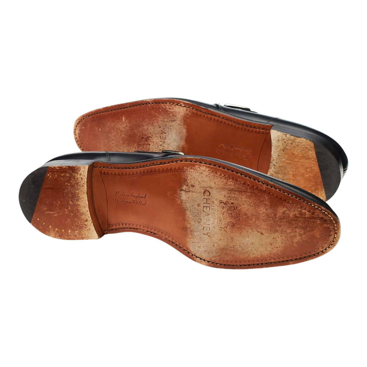 'Moorgate' Black Leather Monk Strap UK 11 F