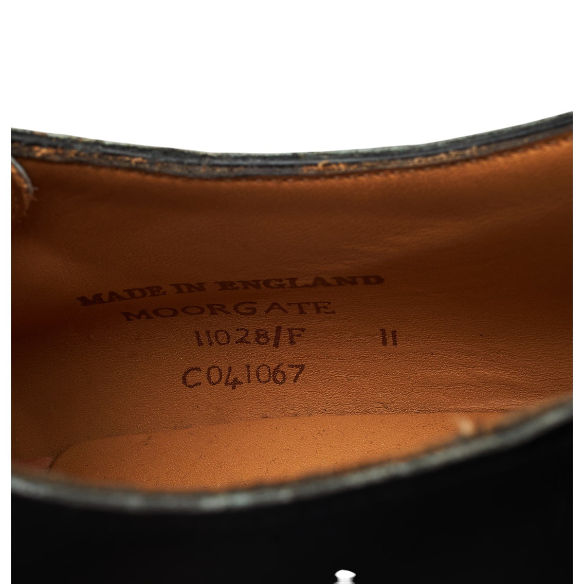 'Moorgate' Black Leather Monk Strap UK 11 F