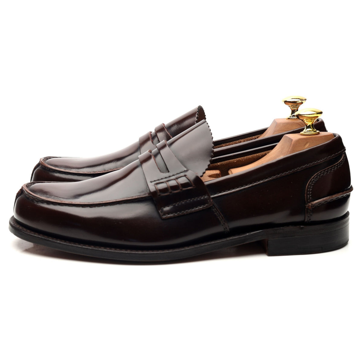 &#39;Tunbridge&#39; Dark Brown Leather Loafers UK 8.5 F