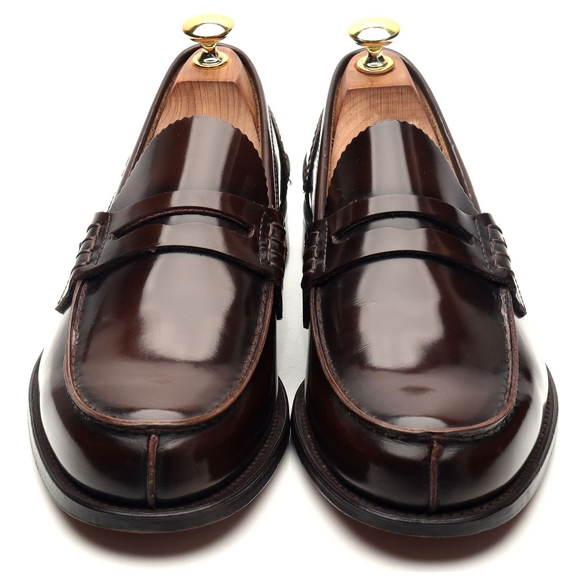 &#39;Tunbridge&#39; Dark Brown Leather Loafers UK 8.5 F