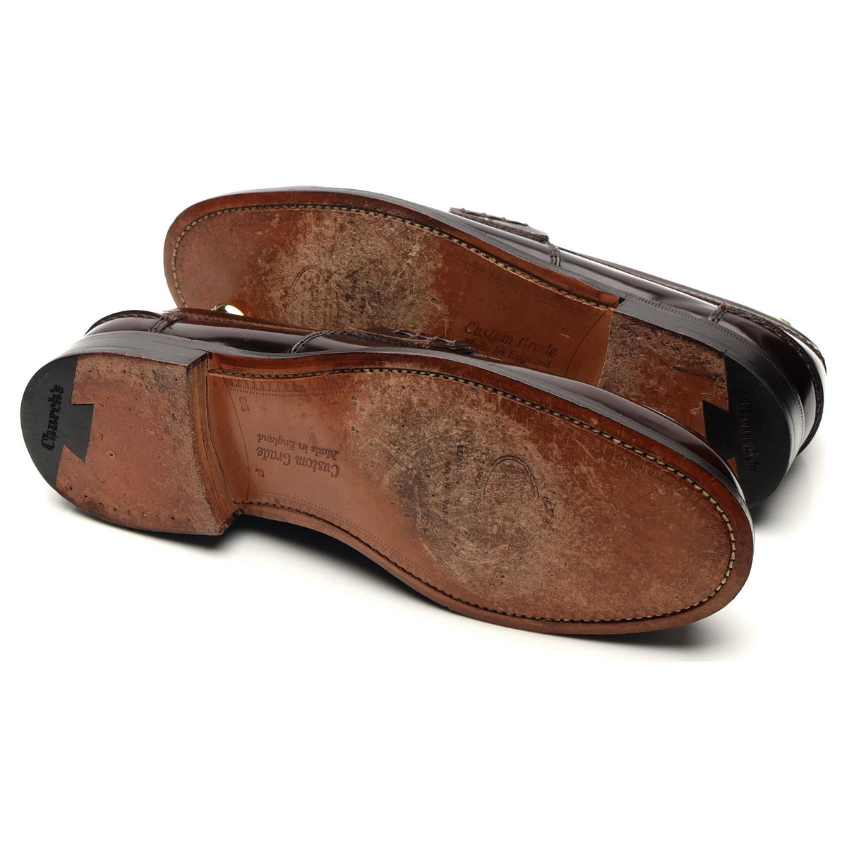 &#39;Tunbridge&#39; Dark Brown Leather Loafers UK 8.5 F