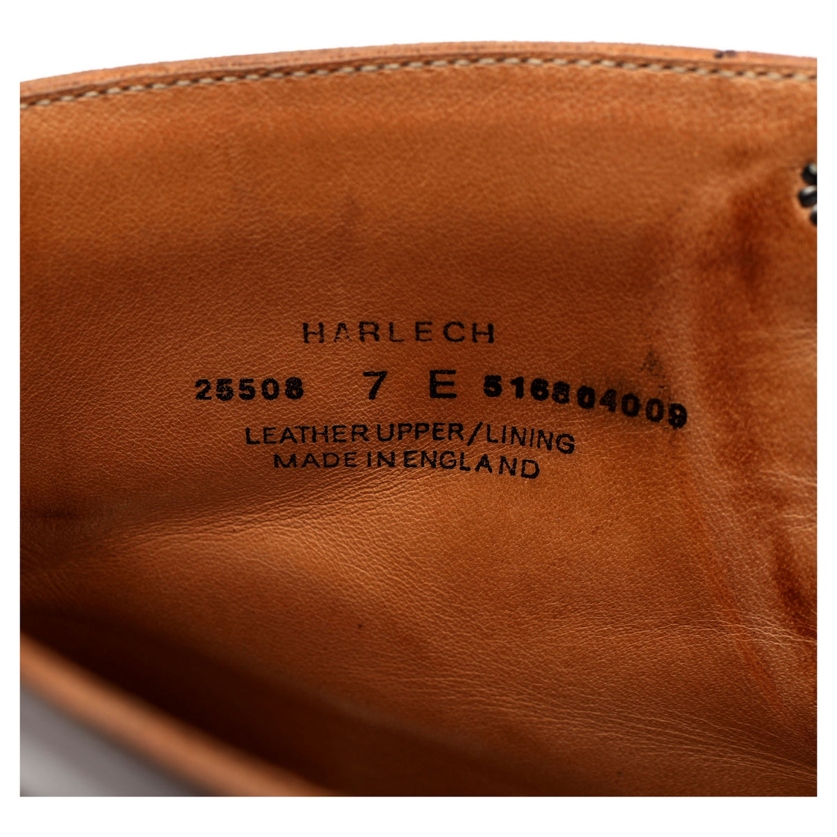 &#39;Harlech&#39; Tan Brown Cordovan Leather Boots UK 7 E