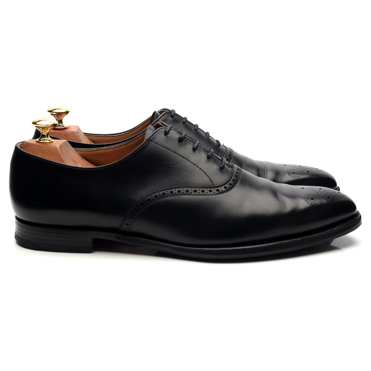 &#39;Edgware&#39; Black Leather Oxford UK 9.5 E