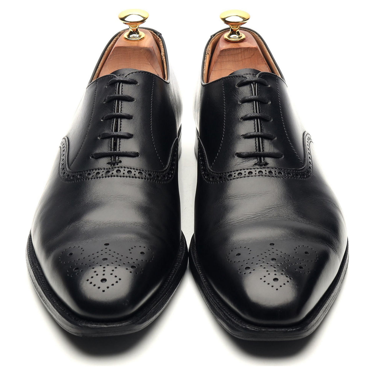 &#39;Edgware&#39; Black Leather Oxford UK 9.5 E