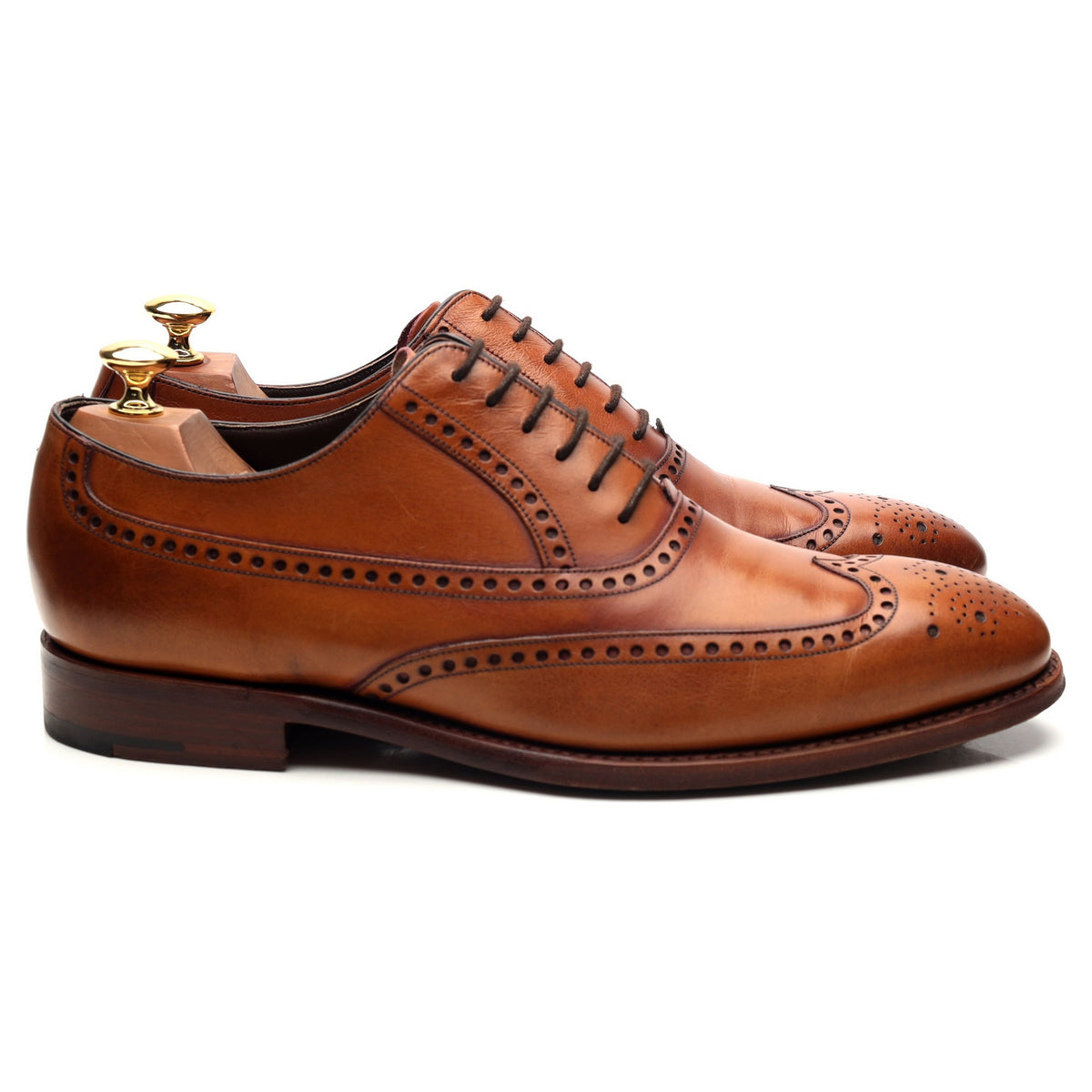 &#39;Flore&#39; Tan Brown Leather Oxford Brogues UK 9 G