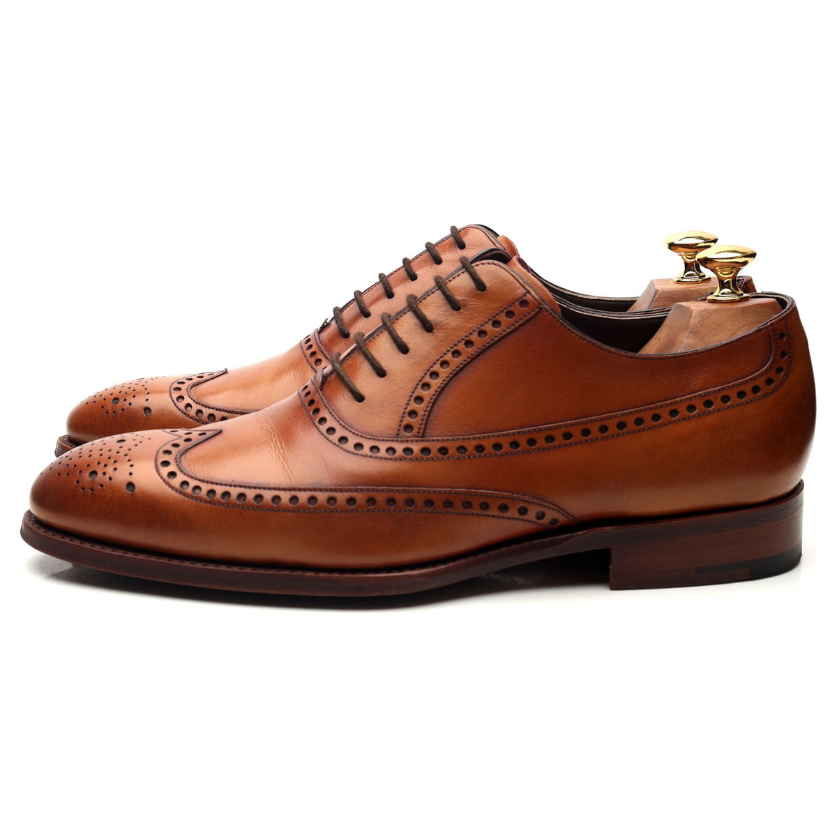 &#39;Flore&#39; Tan Brown Leather Oxford Brogues UK 9 G