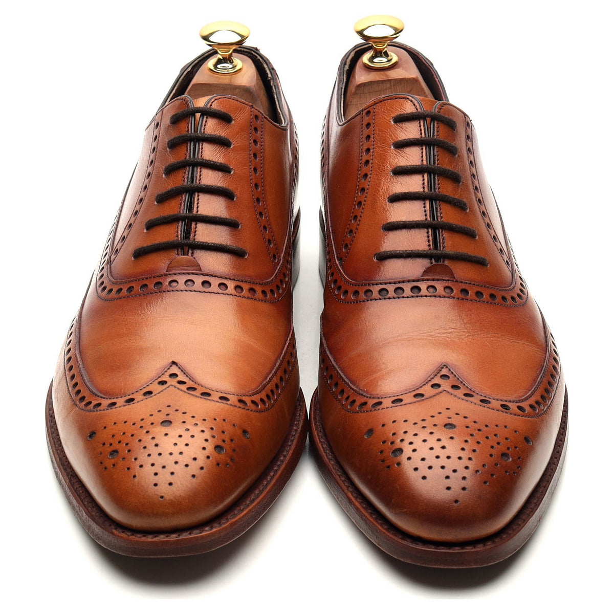 &#39;Flore&#39; Tan Brown Leather Oxford Brogues UK 9 G