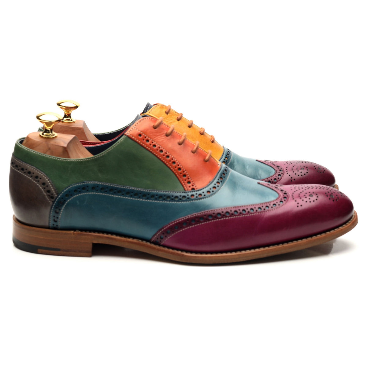 &#39;Valiant&#39; Multi Leather Oxford Brogues UK 9 F