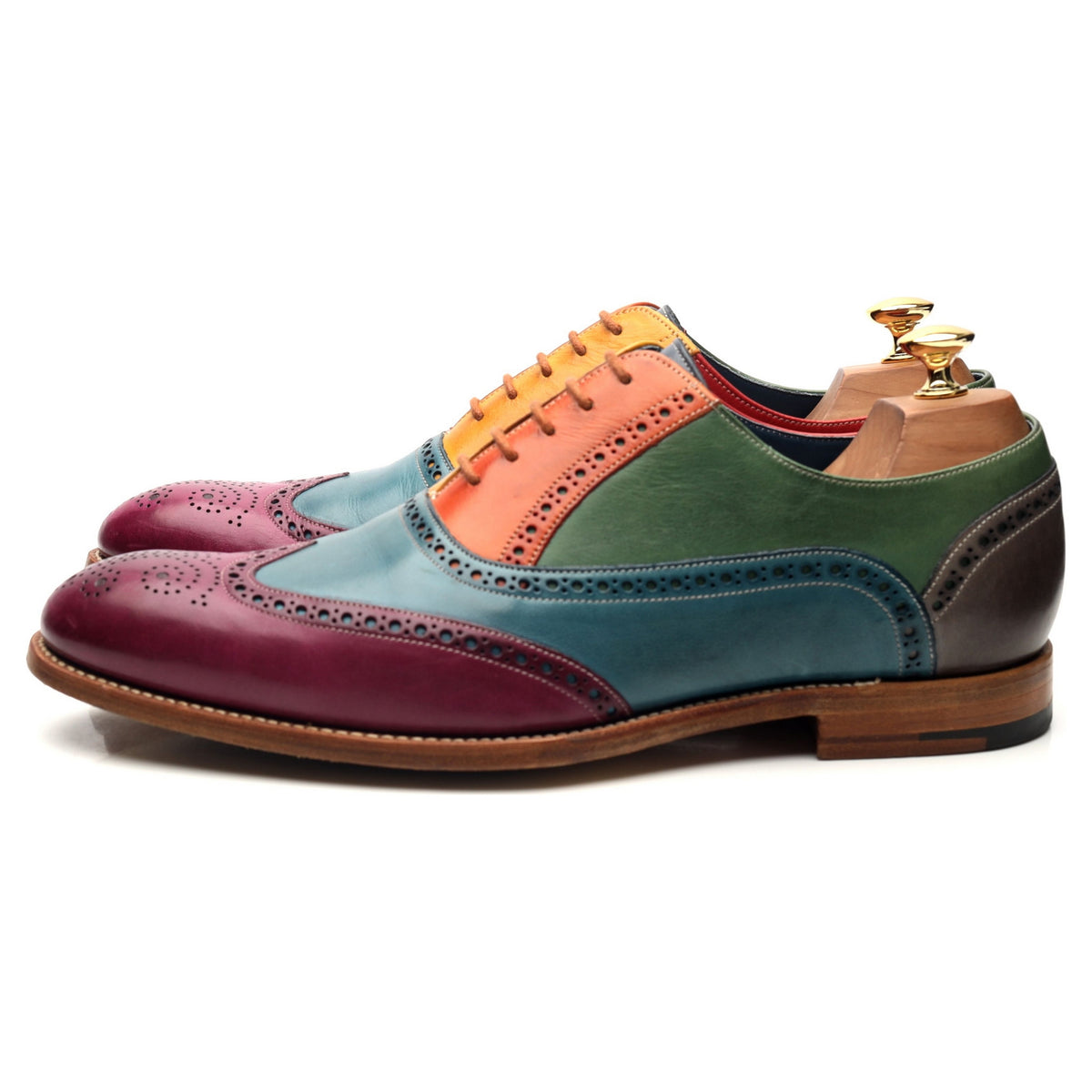 &#39;Valiant&#39; Multi Leather Oxford Brogues UK 9 F