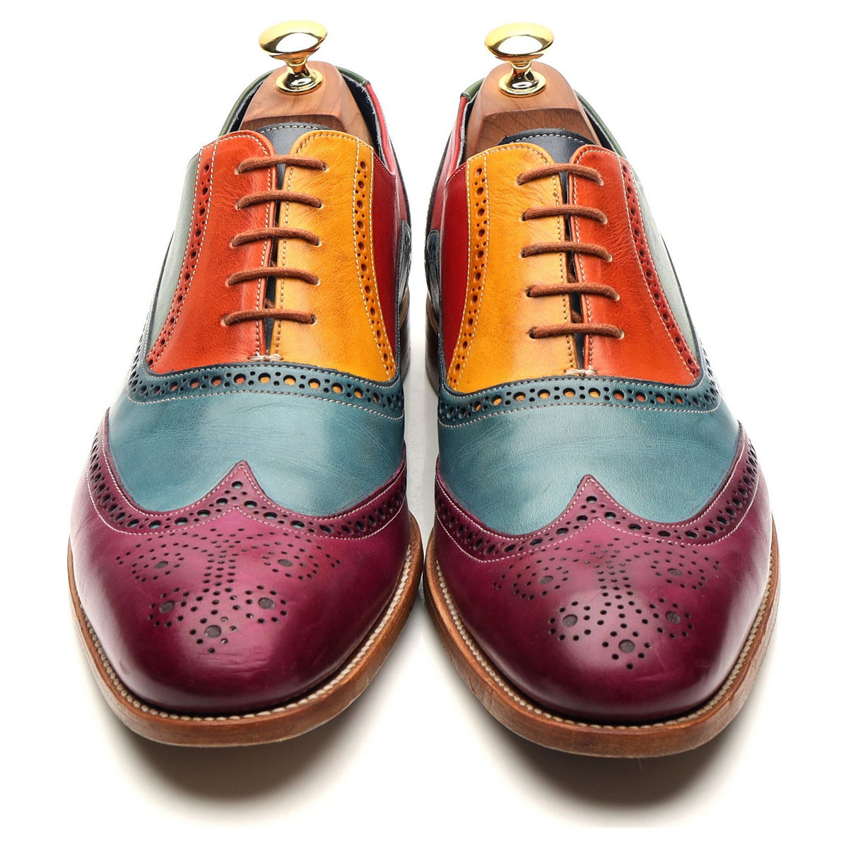 &#39;Valiant&#39; Multi Leather Oxford Brogues UK 9 F