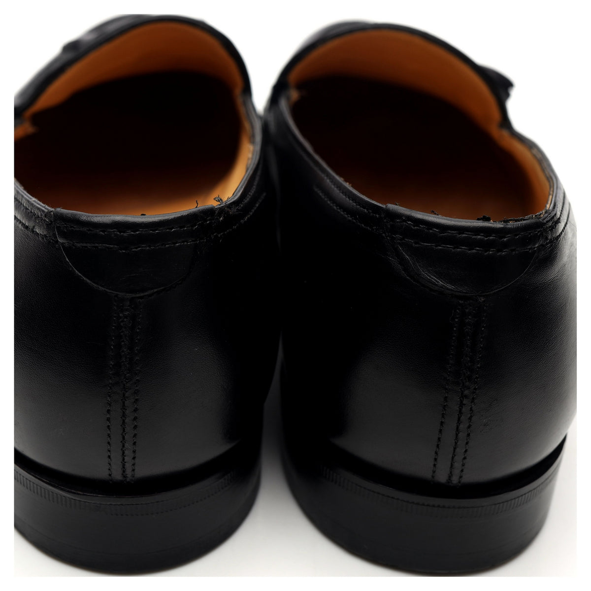 &#39;Truro&#39; Black Leather Tasse Loafers UK 7.5 E